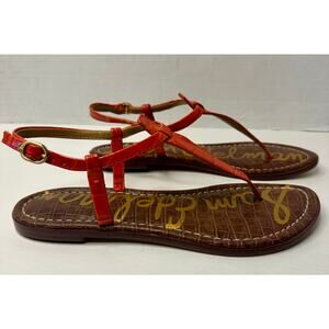SAM EDELMAN GIGI THONG SANDALS ORANGE SIZE 7.5 NEW